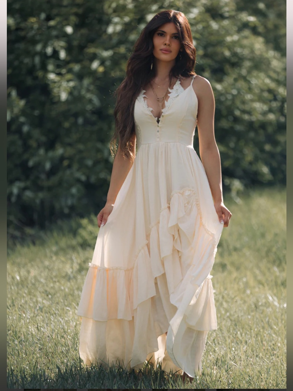 Joyfolie Everlie Dress in Cream
